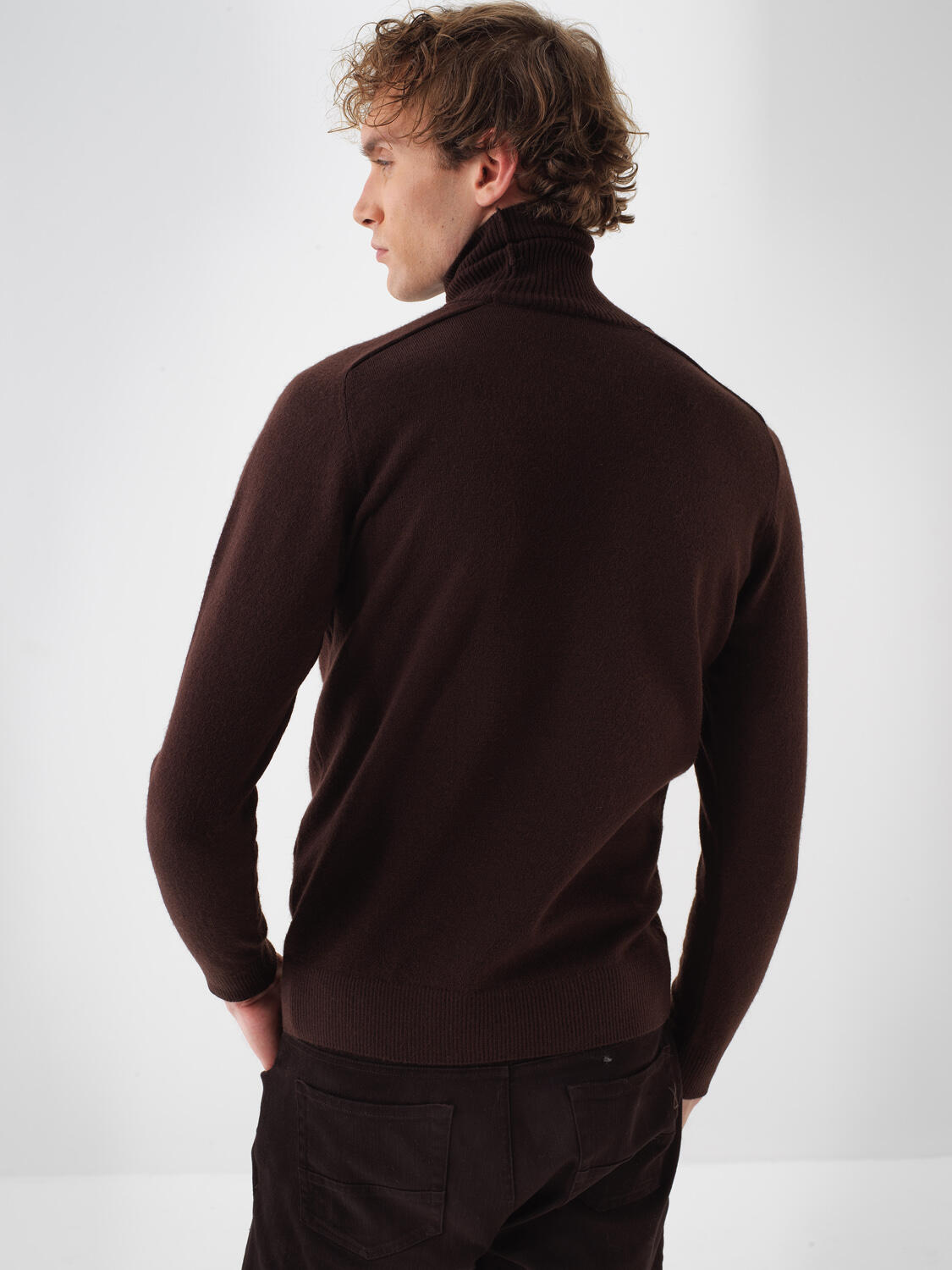 Wool Turtleneck Basic Sweater - 4