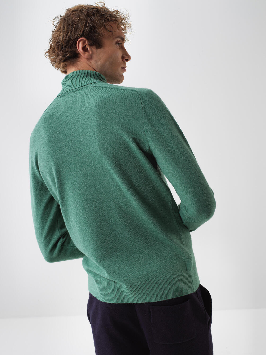 Wool Turtleneck Basic Sweater - 4