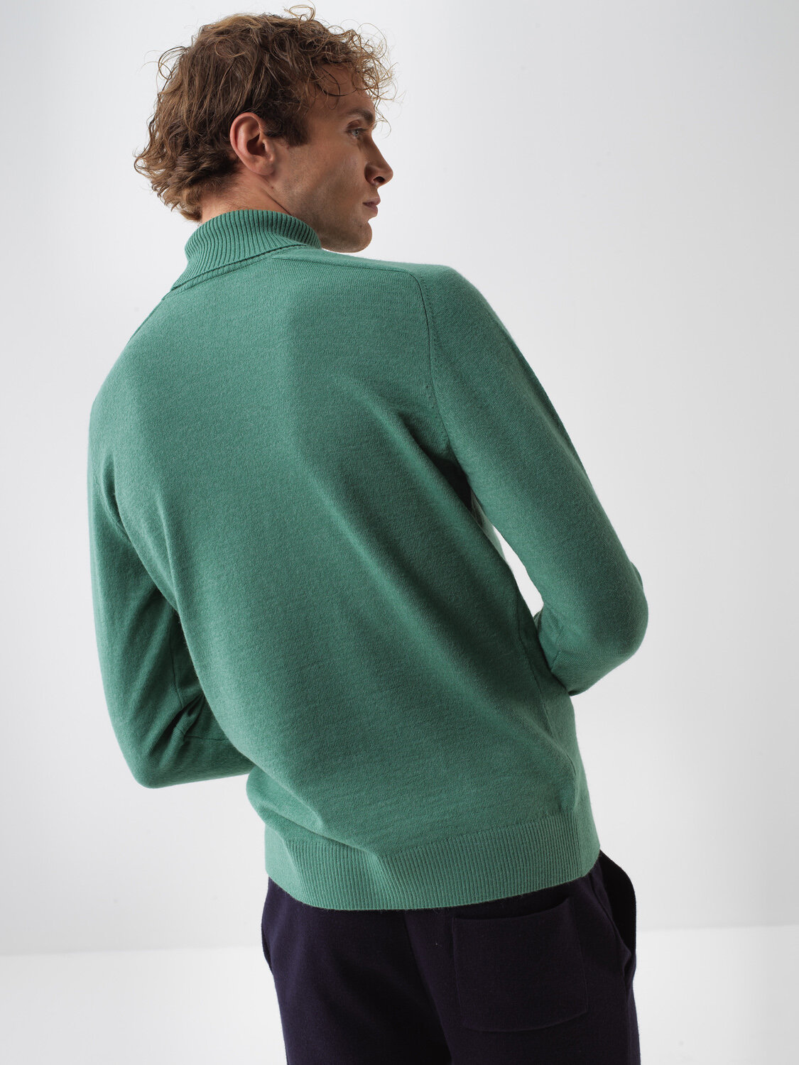 Wool Turtleneck Basic Sweater - 4