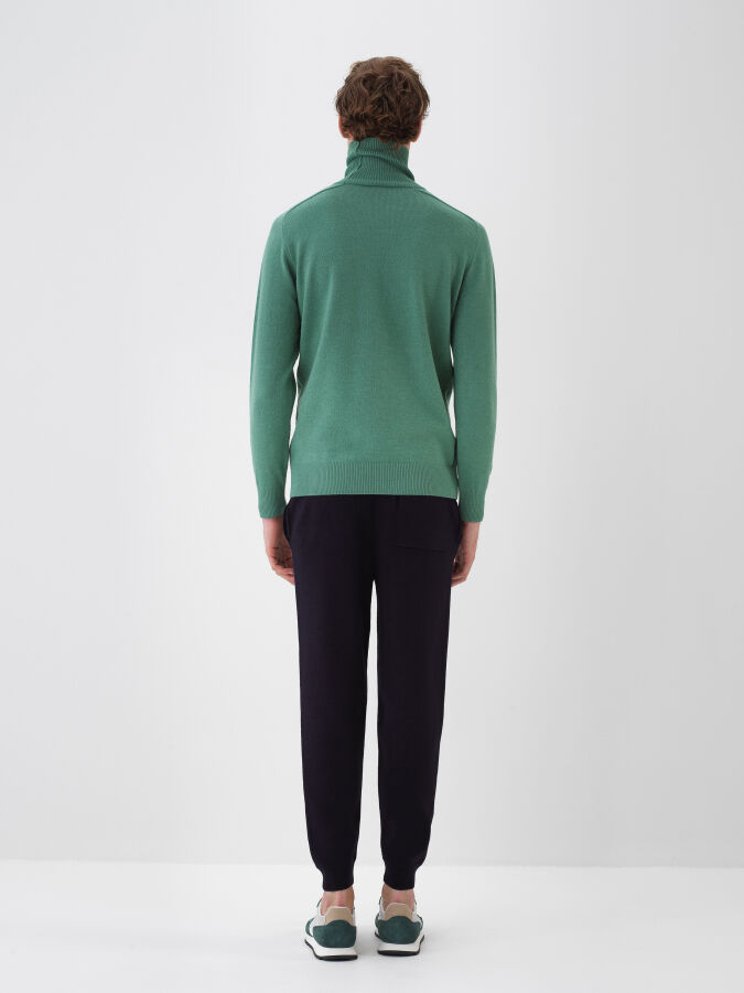 Wool Turtleneck Basic Sweater - 5