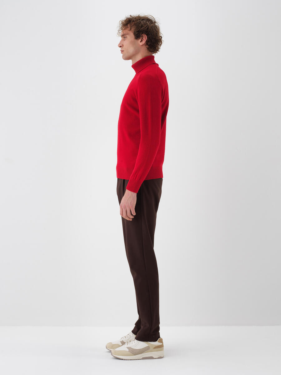 Wool Turtleneck Basic Sweater - 3