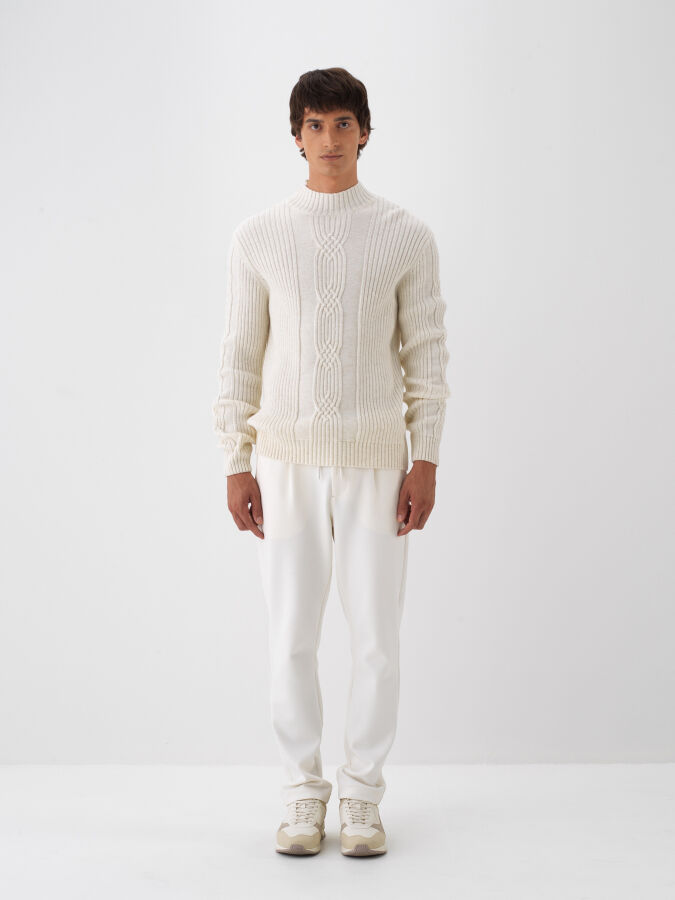 Wool Half-Turtleneck Sweater - Xint