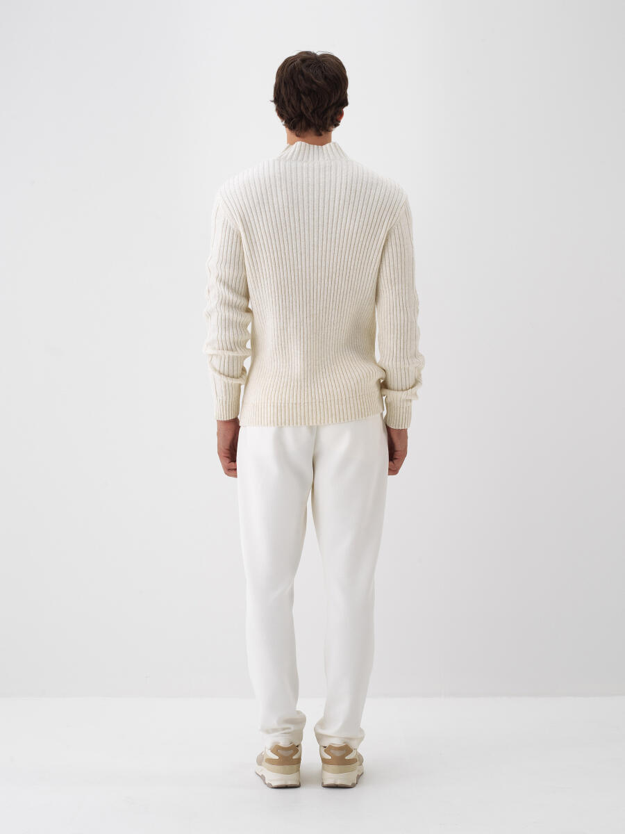 Wool Half-Turtleneck Sweater - 4