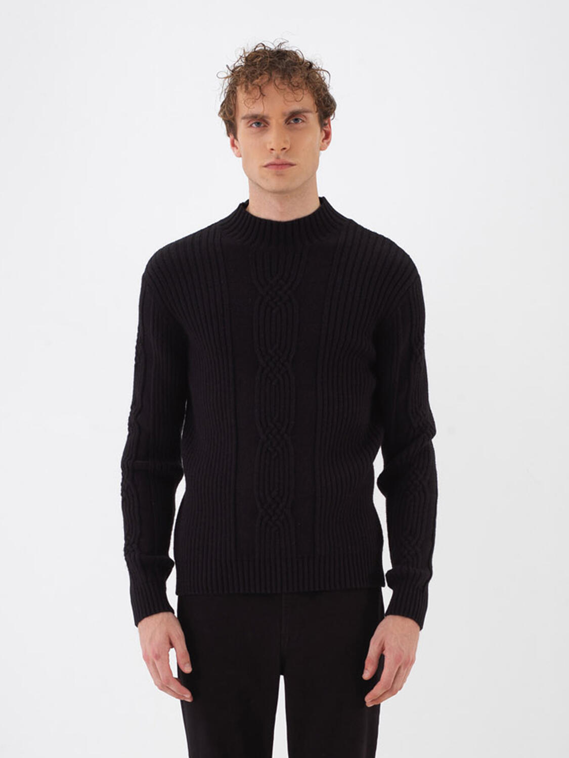 Wool Half-Turtleneck Sweater - 2