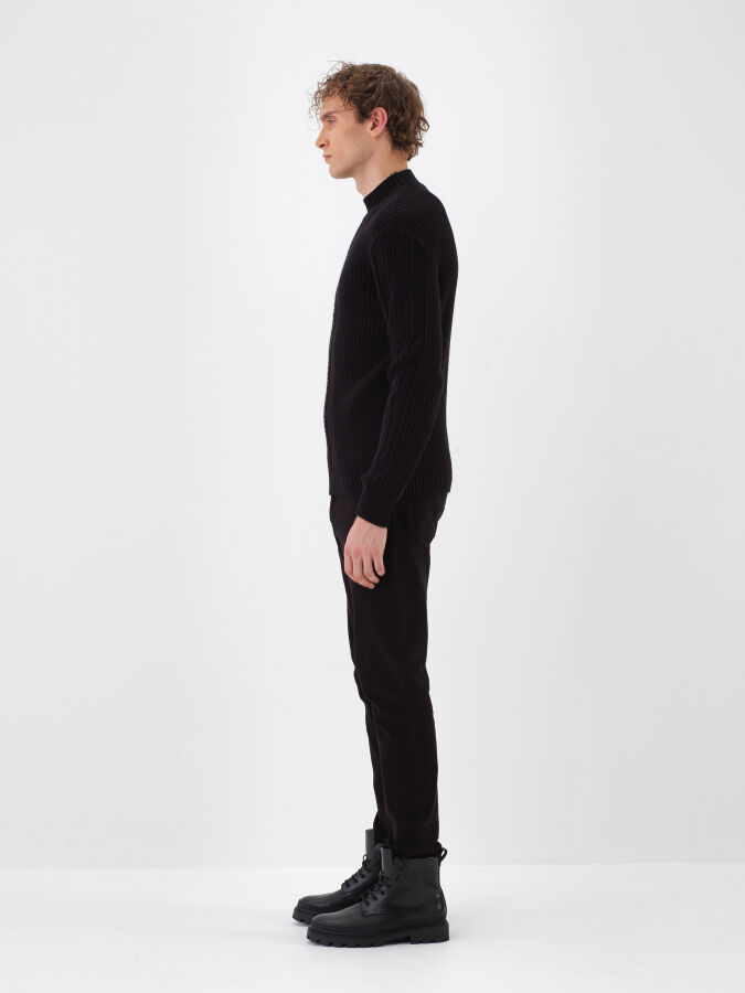 Wool Half-Turtleneck Sweater - 5
