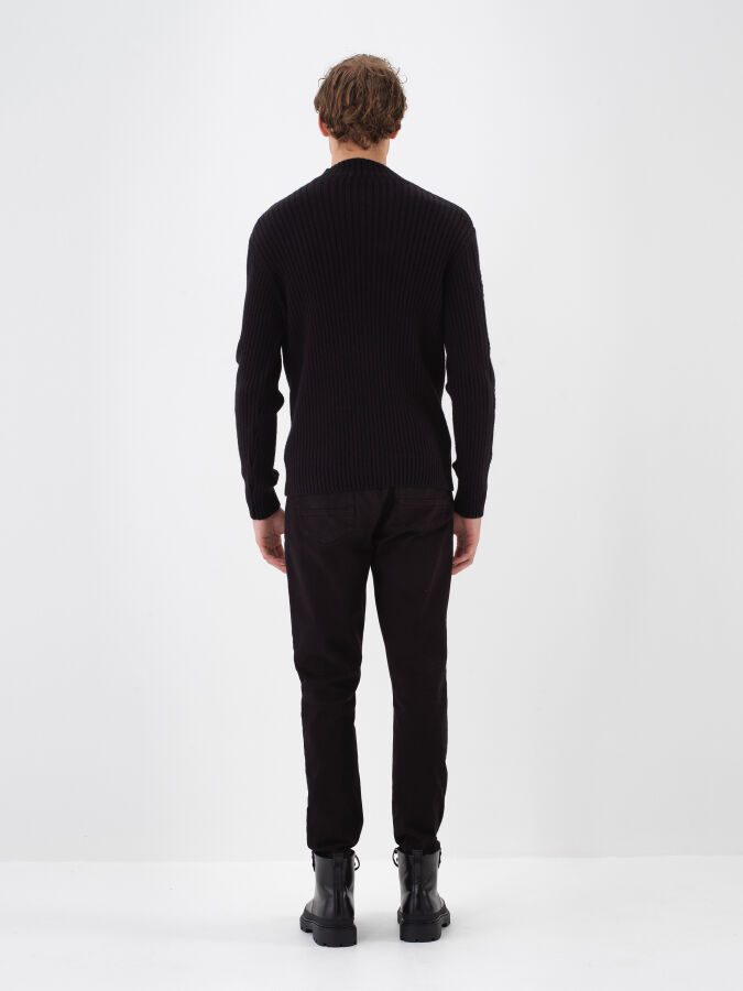 Wool Half-Turtleneck Sweater - 7