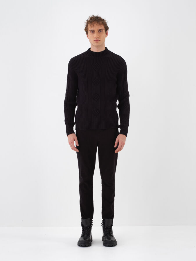 Wool Half-Turtleneck Sweater - 3