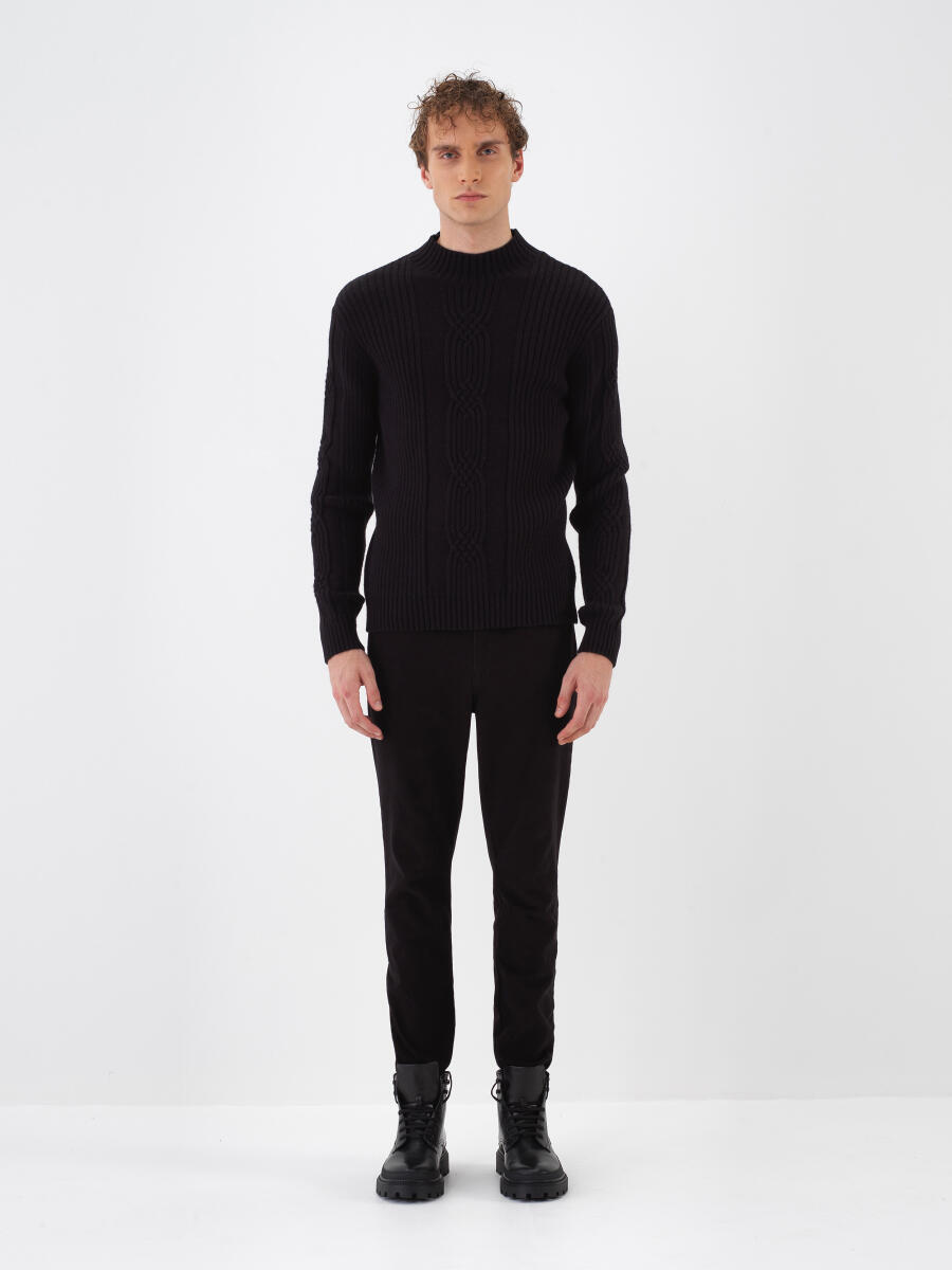 Wool Half-Turtleneck Sweater - 3