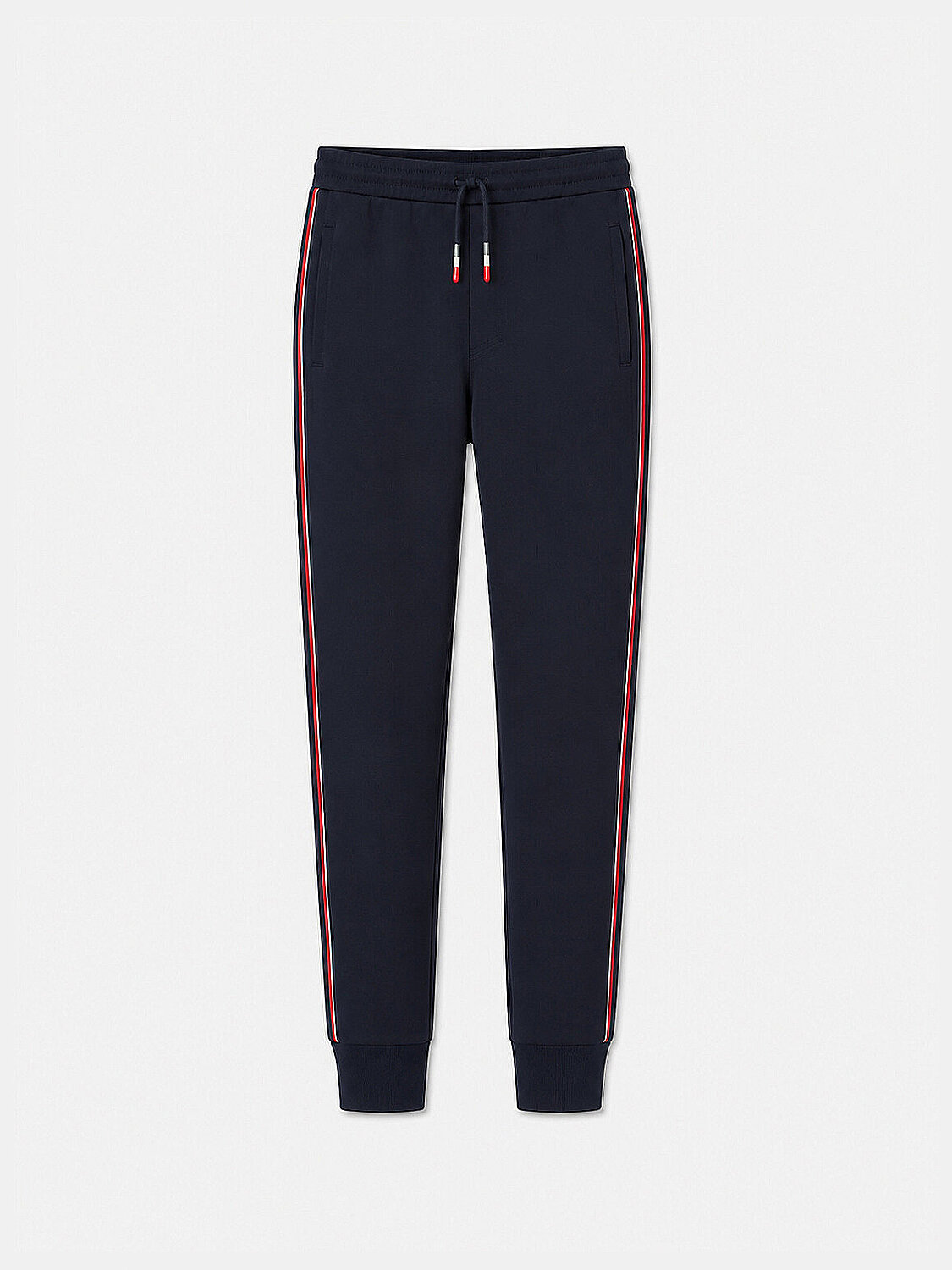 Navy Blue Flexible Textured Regular Fit Sweat Trousers
