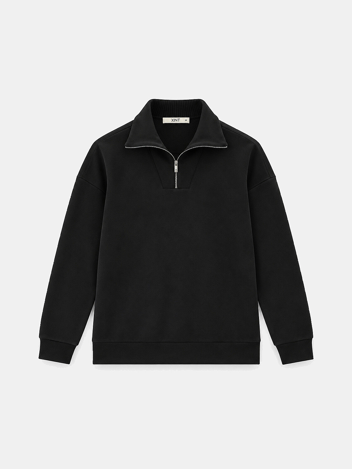Black Cotton Textured Oversized Sweatshirt (1)