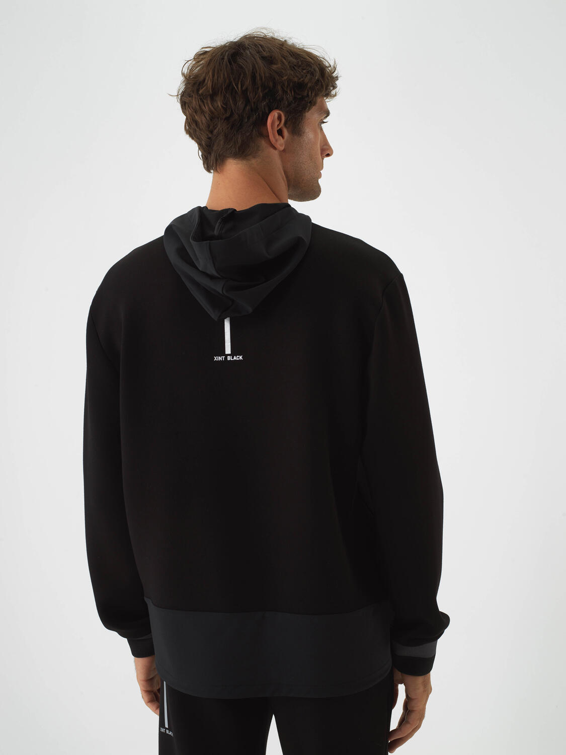 Black Cotton Textured Regular Fit Sweatshirt - 4