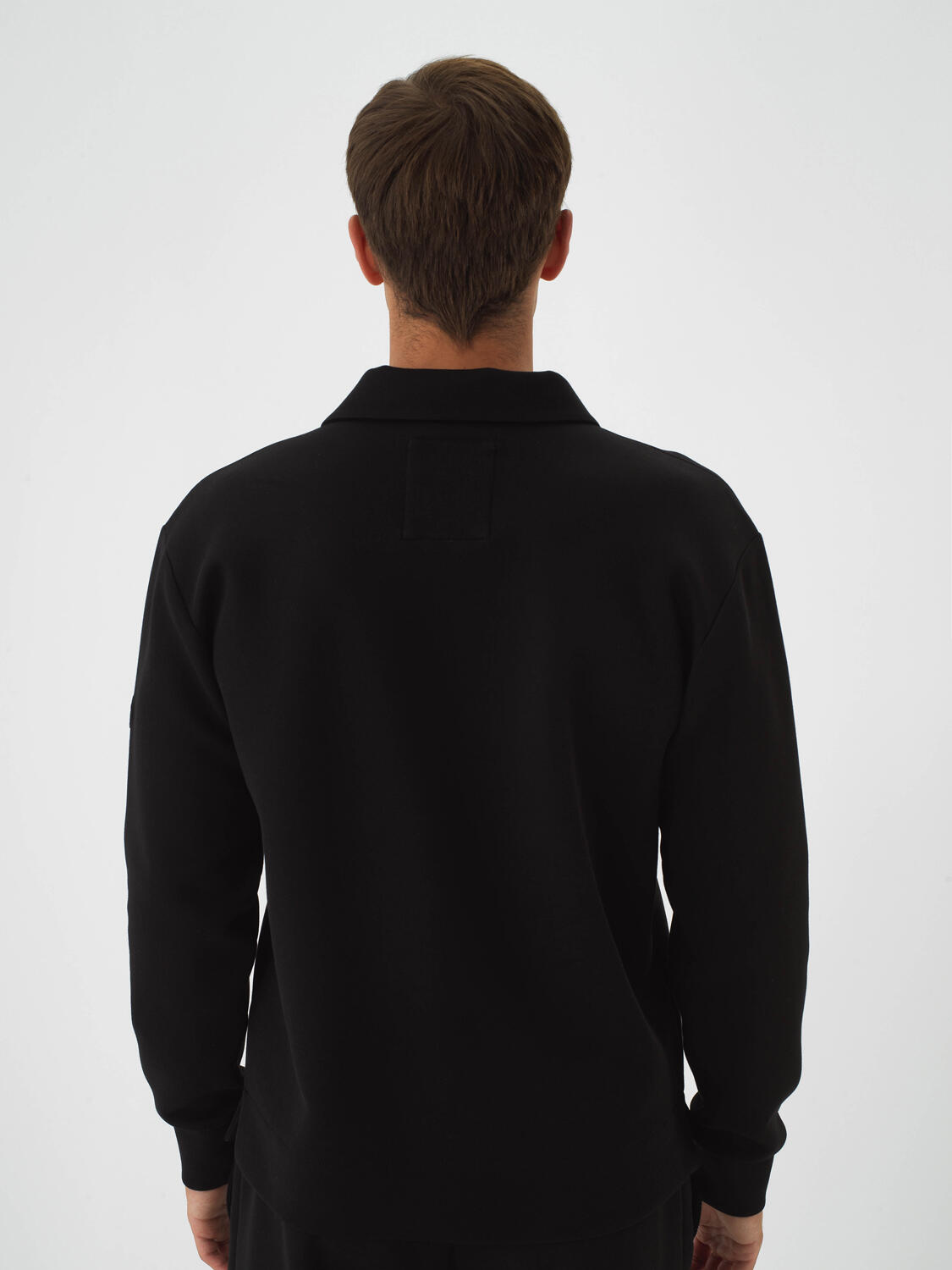 Black Cotton Textured Regular Fit Sweatshirt - 4
