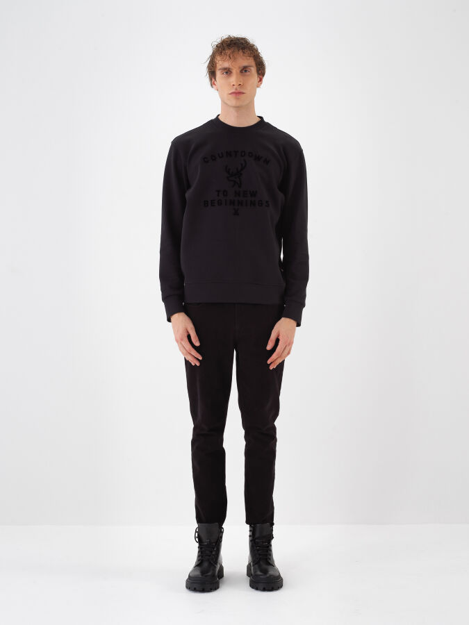 Cotton Printed Sweatshirt - Xint