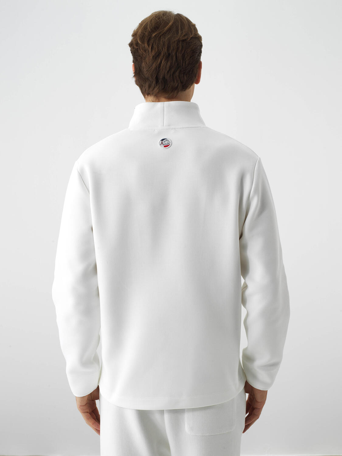 Ecru Cotton Textured Regular Fit Sweatshirt - 4