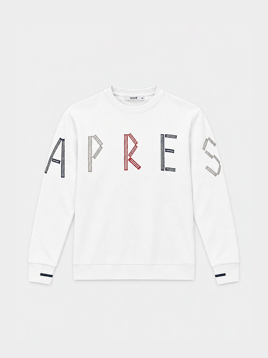 Ecru Cotton Textured Regular Fit Sweatshirt