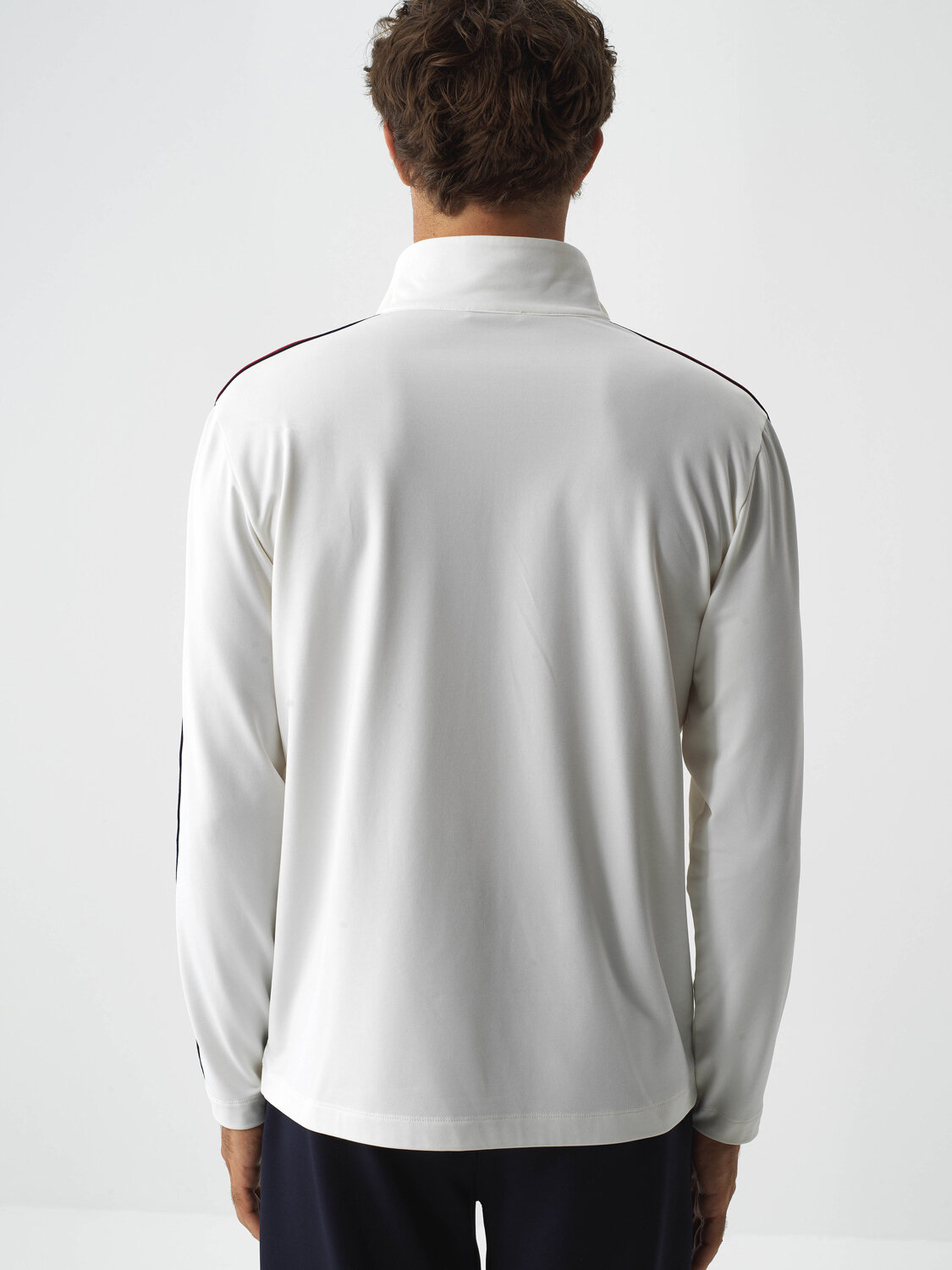 Ecru Flexible Textured Regular Fit Sweatshirt - Xint