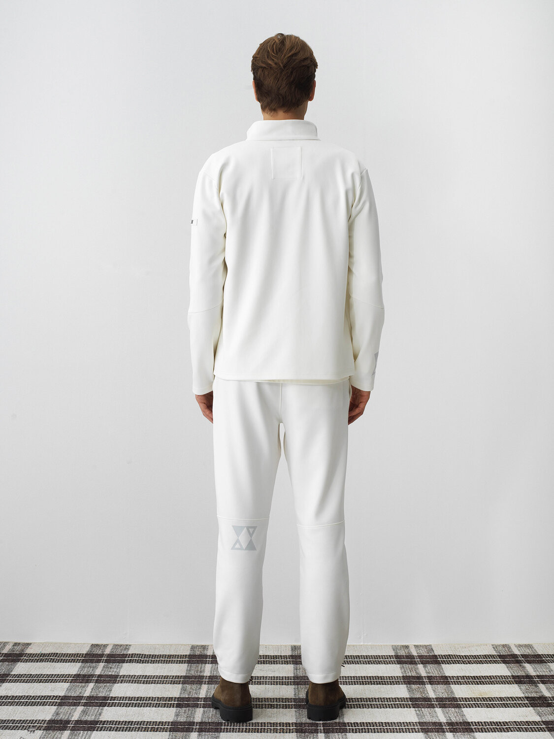 Ecru Flexible Textured Regular Fit Sweatpants - Xint