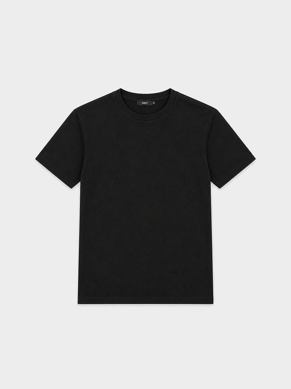 Black Luxury Mercerized Textured Regular Fit T-Shirt - 1