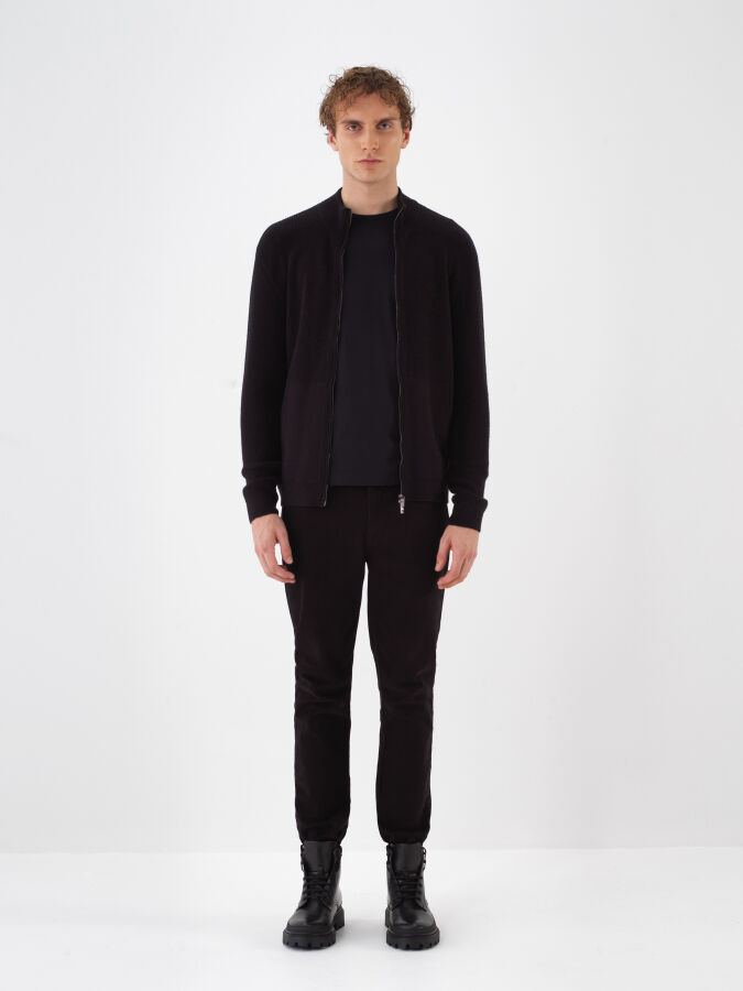 Wool Plain Cardigan - Xint