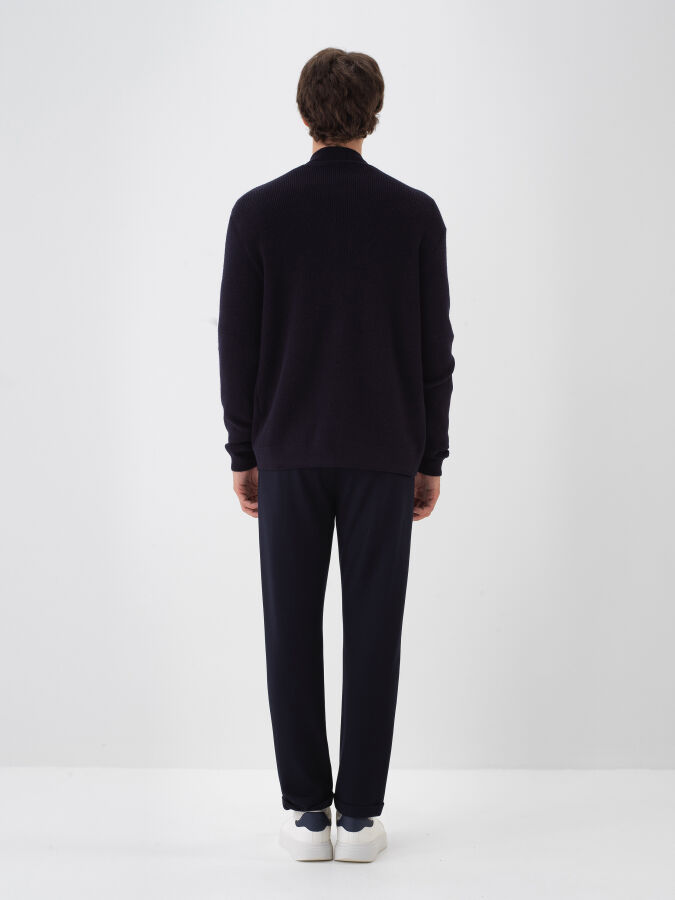 Wool Plain Cardigan - Xint