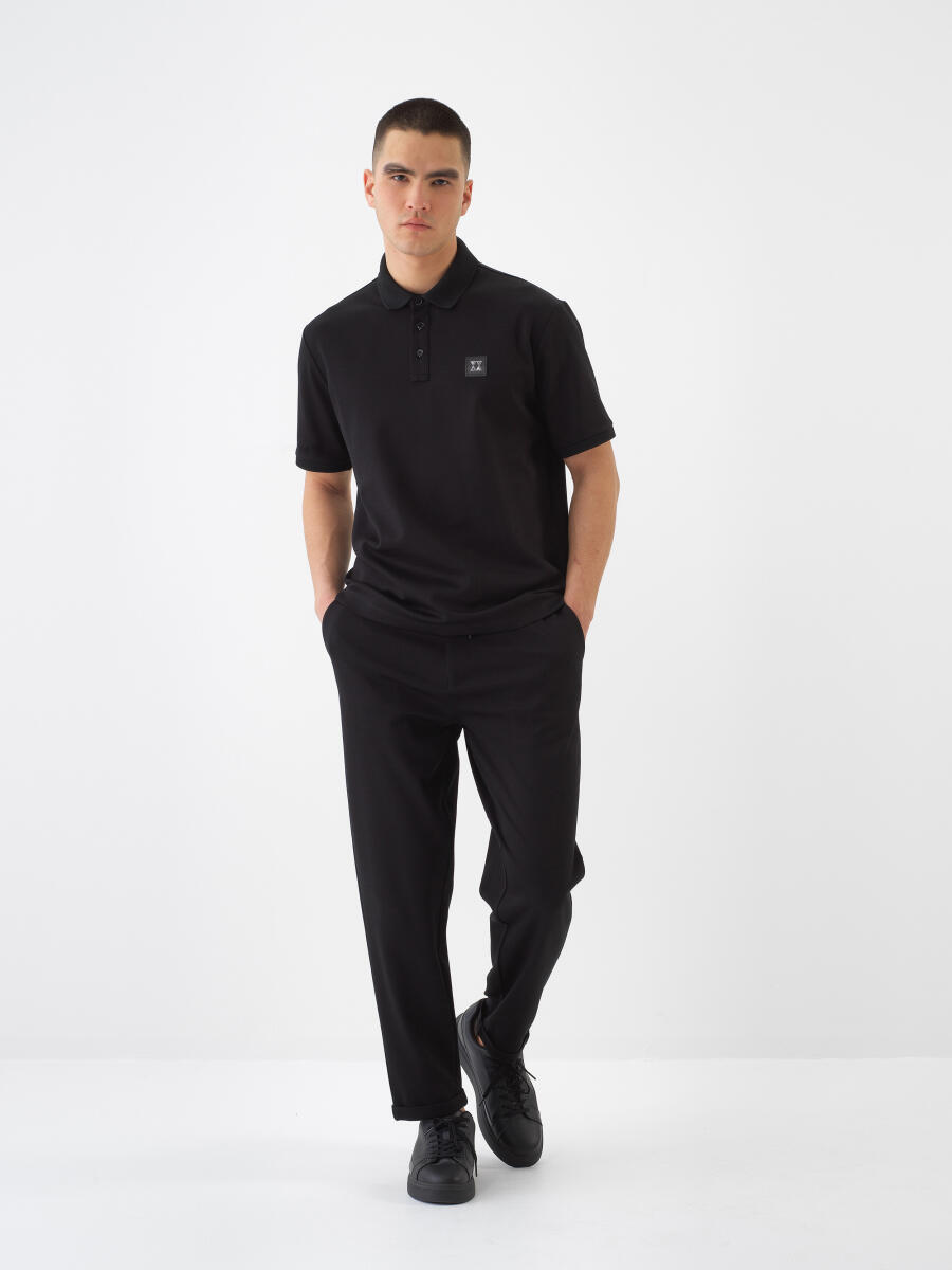 Black Regular Fit Jogger Trousers - 2