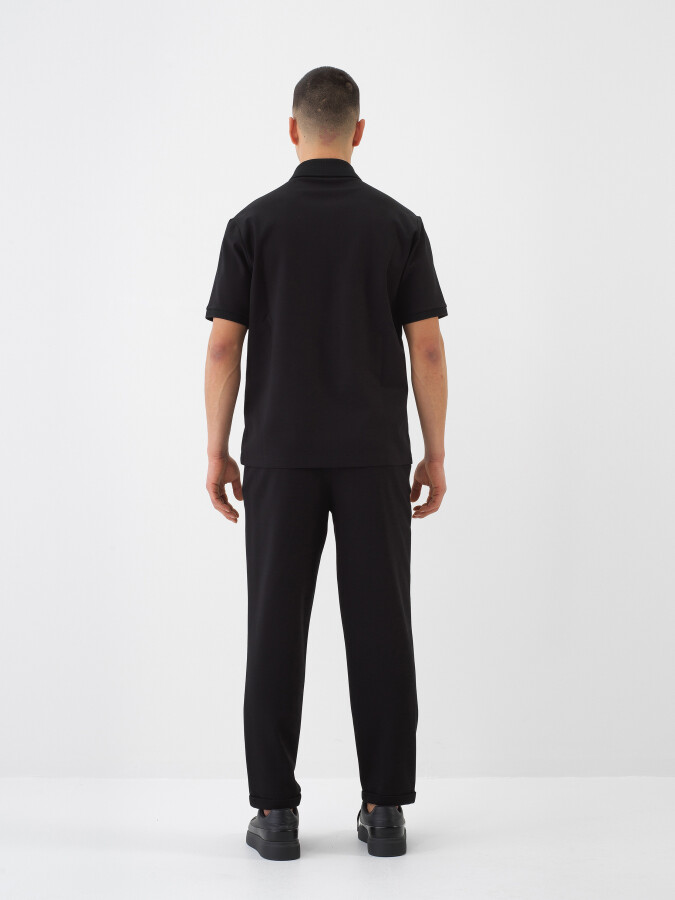 Black Regular Fit Jogger Trousers - 5