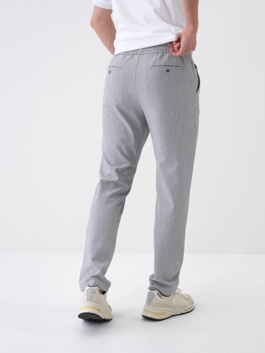 Gray Regular Fit Jogger Trousers - 4