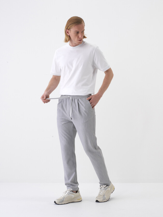 Gray Regular Fit Jogger Trousers (1)