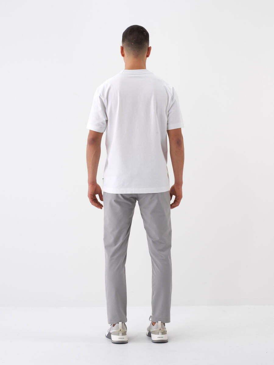Gray Slim Fit Jogger Trousers - 5