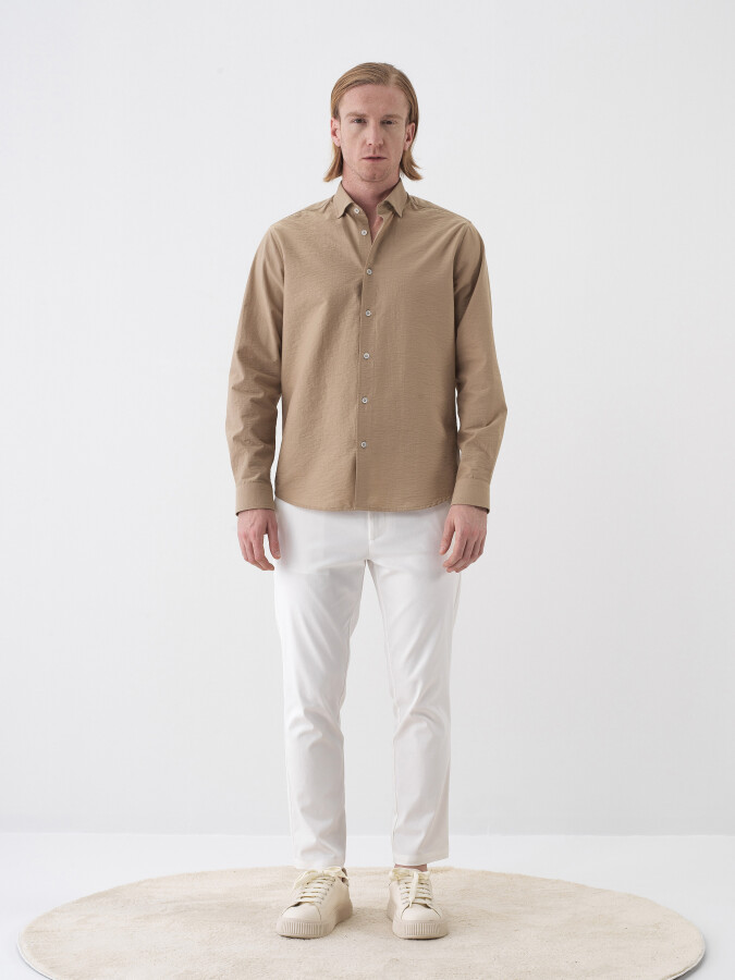 White Slim Fit Cotton Jogger Pants (1)