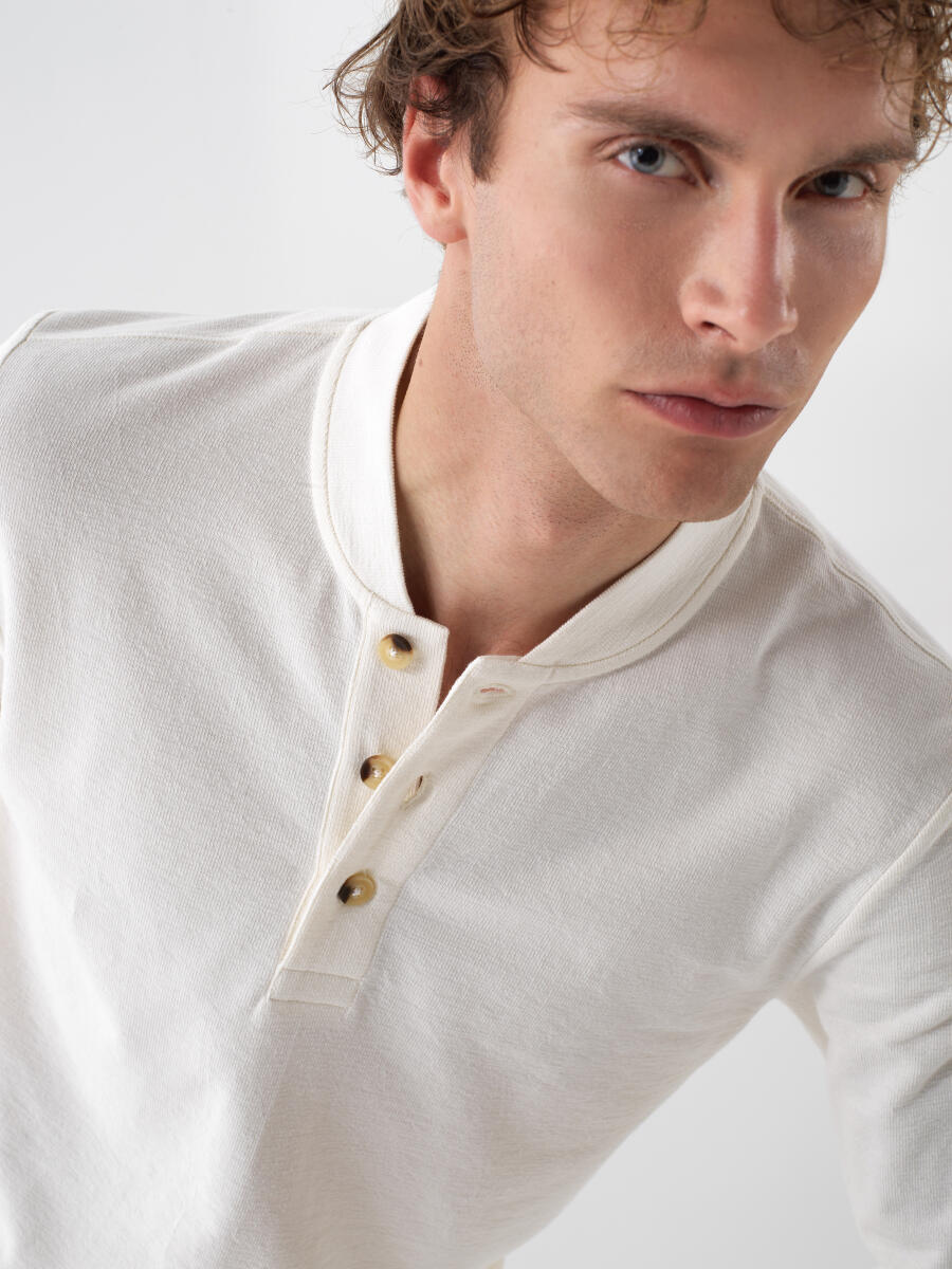 100% Cotton Stand Collar Basic T-Shirt