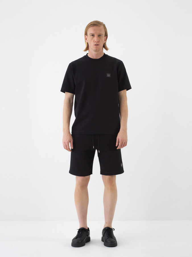 Black Regular Fit Cotton T-Shirt - 2