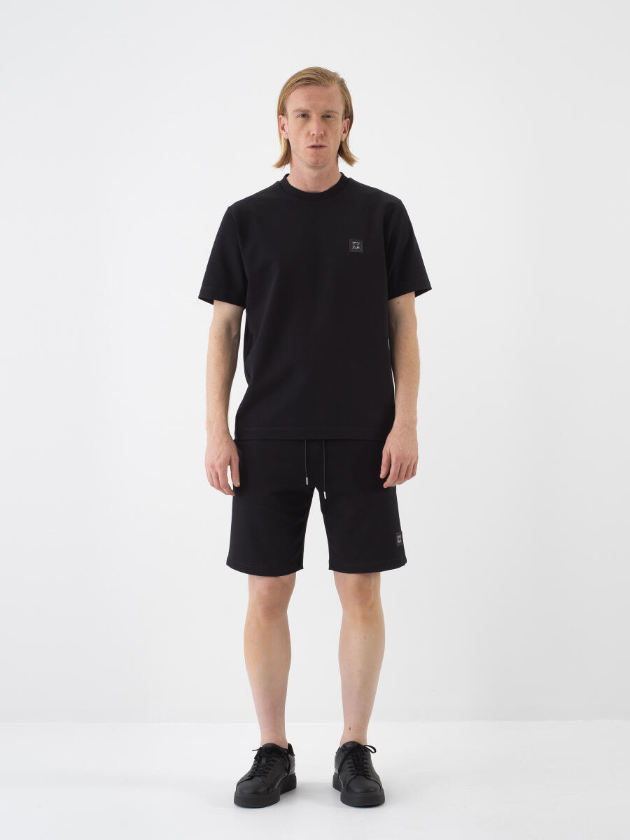 Black Regular Fit Cotton T-Shirt - 2
