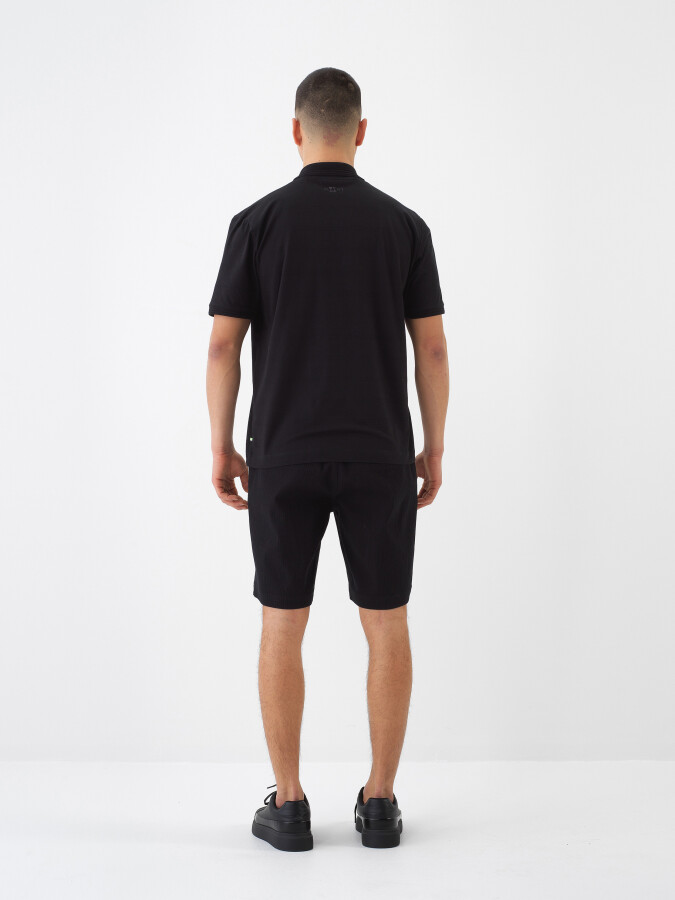 Black Regular Fit Cotton T-Shirt - 5