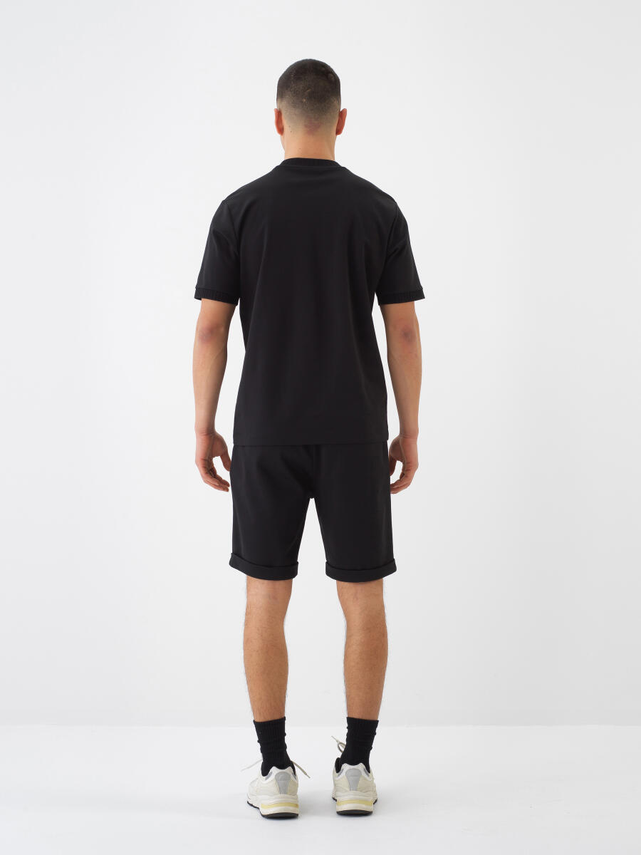 Black Regular Fit Cotton T-Shirt - 5