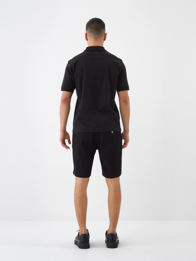 Black Regular Fit Cotton T-Shirt - 5