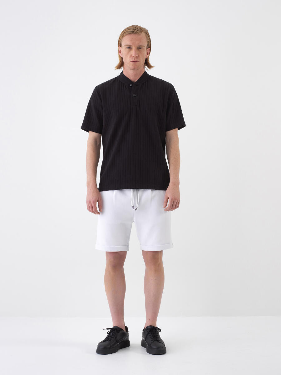 Black Regular Fit Cotton T-Shirt - 2