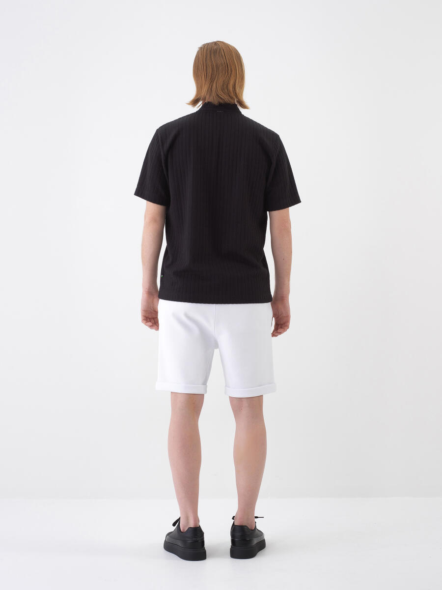 Black Regular Fit Cotton T-Shirt - 5