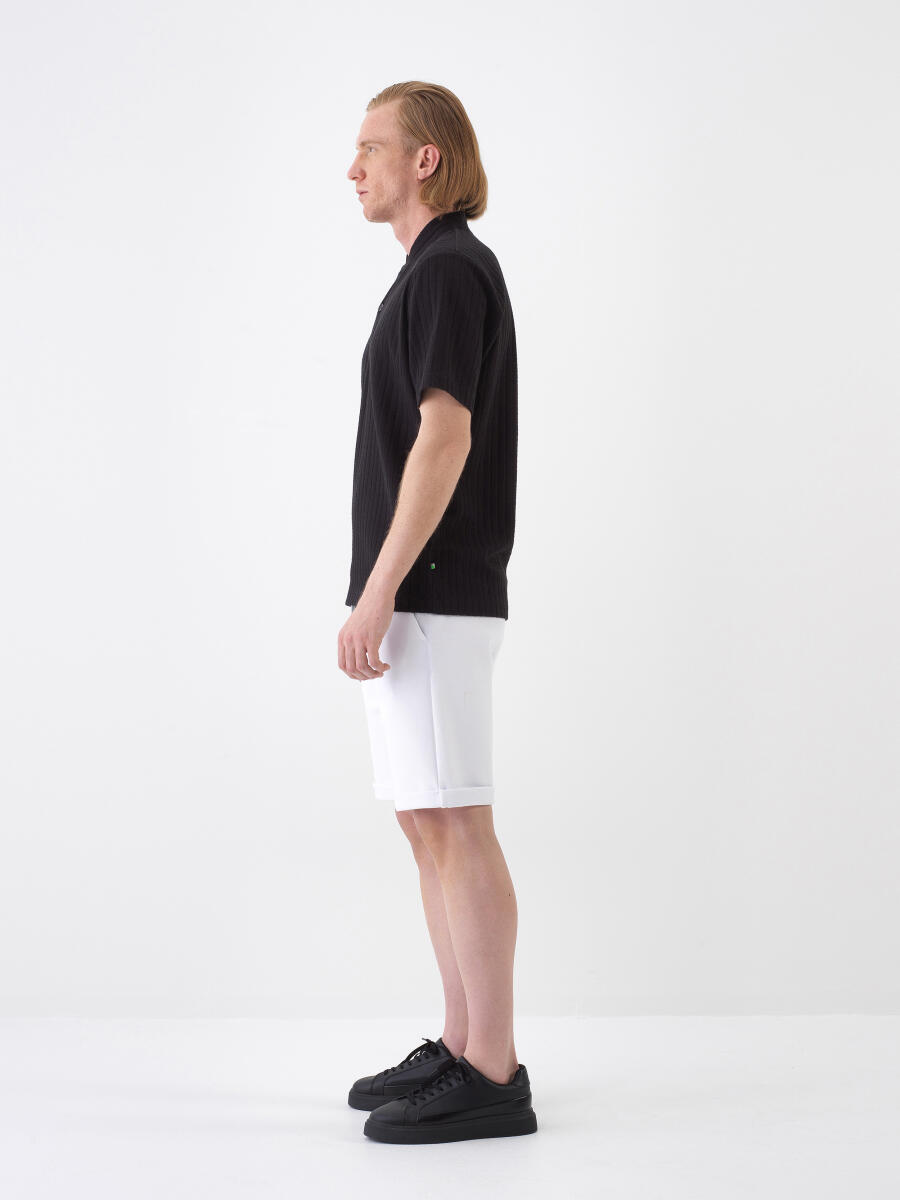 Black Regular Fit Cotton T-Shirt - 3