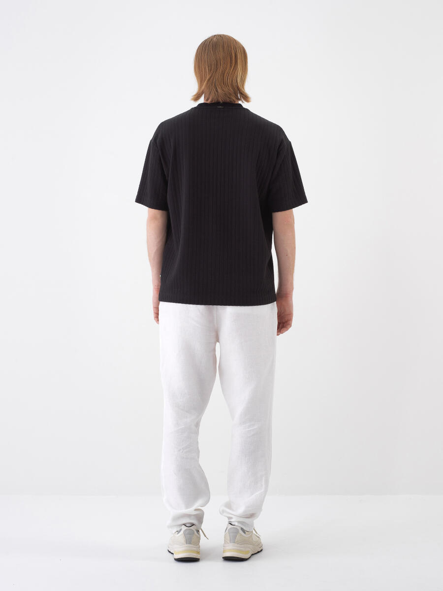 Black Regular Fit Cotton T-Shirt - 4