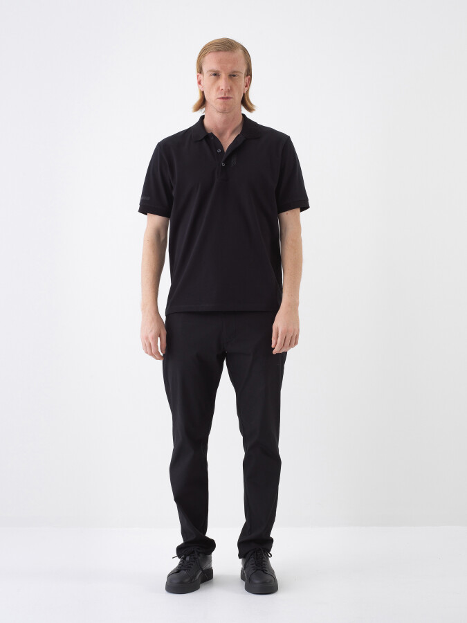 Black Regular Fit Cotton T-Shirt - 2