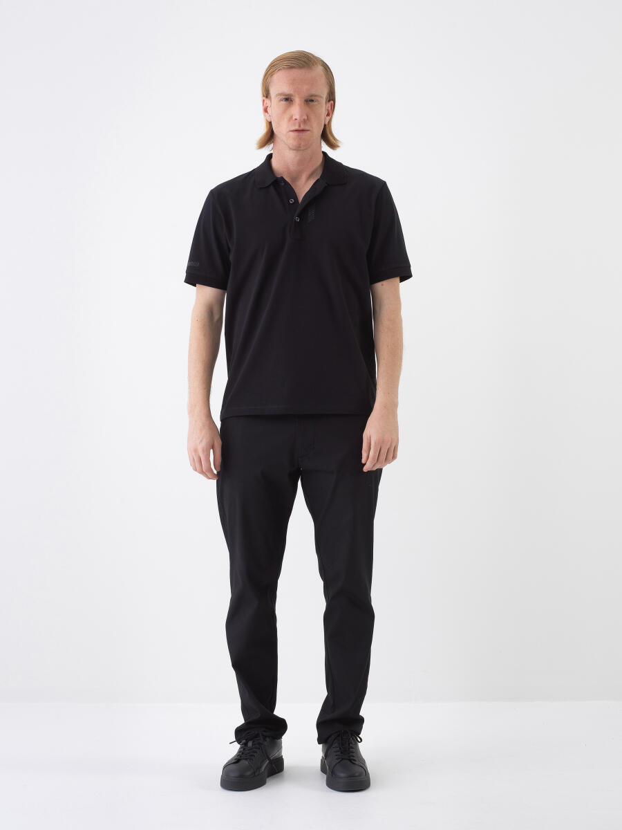 Black Regular Fit Cotton T-Shirt - 2