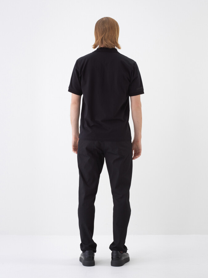 Black Regular Fit Cotton T-Shirt - 5