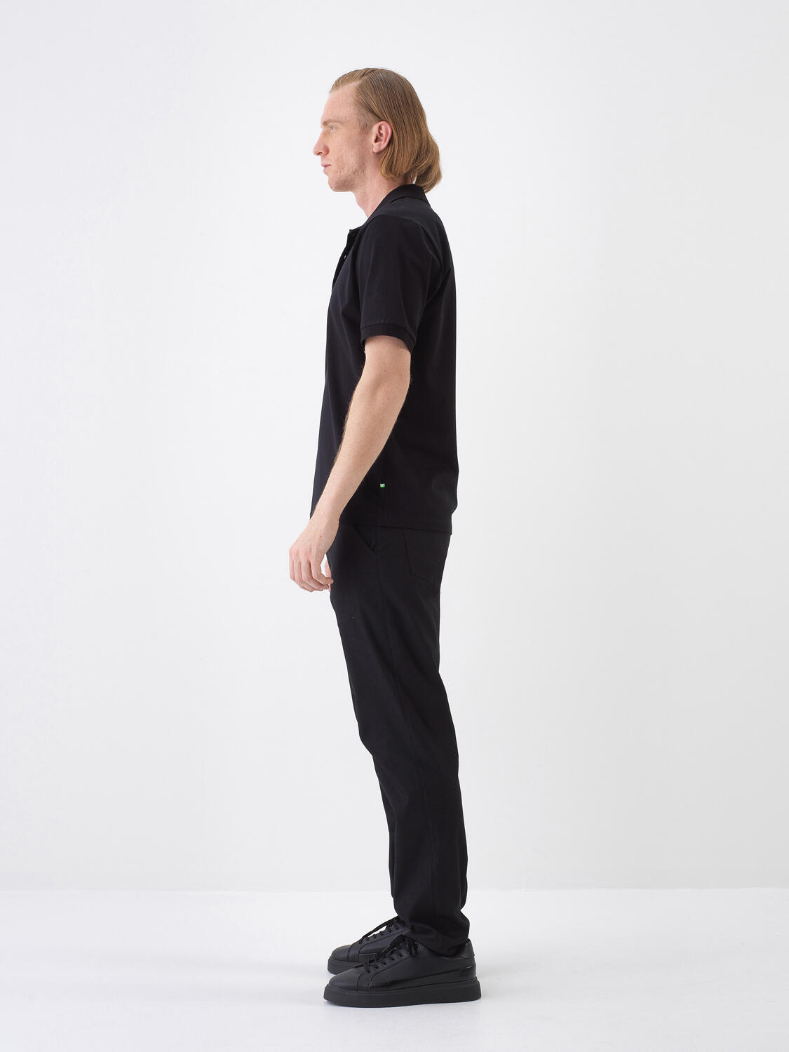 Black Regular Fit Cotton T-Shirt - 3