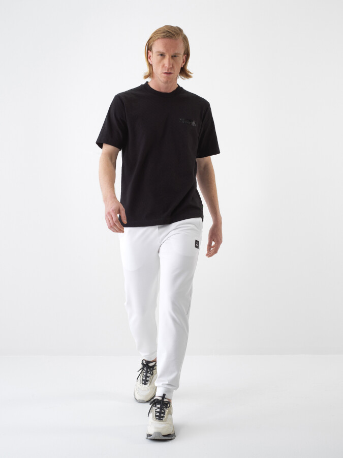 Black Regular Fit Cotton T-Shirt - 2