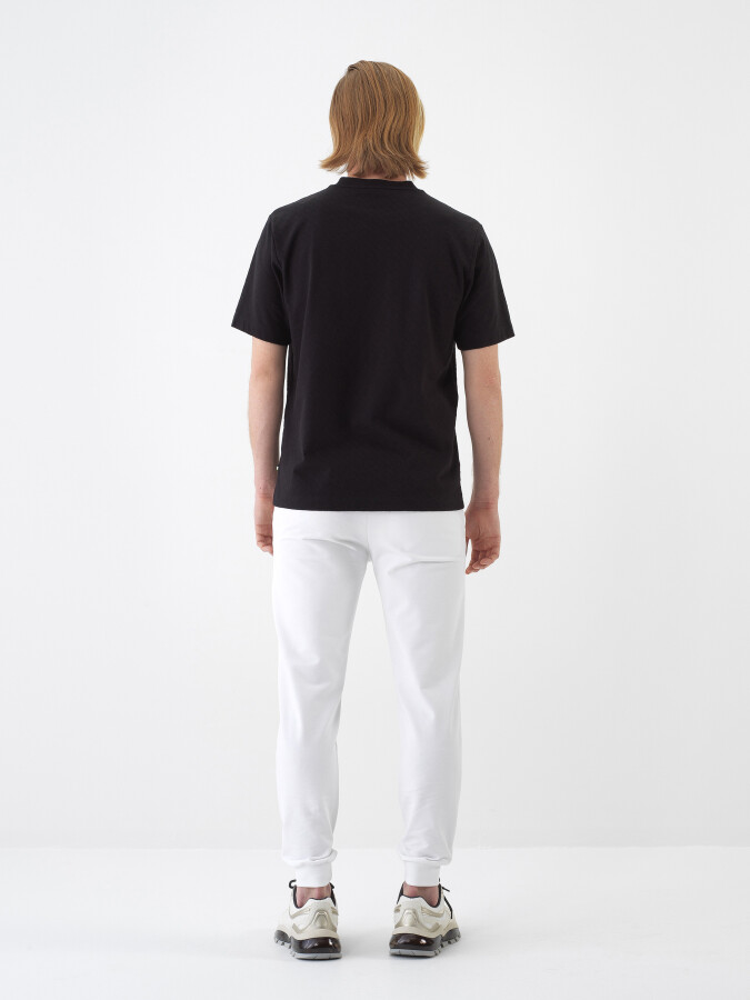 Black Regular Fit Cotton T-Shirt - 5