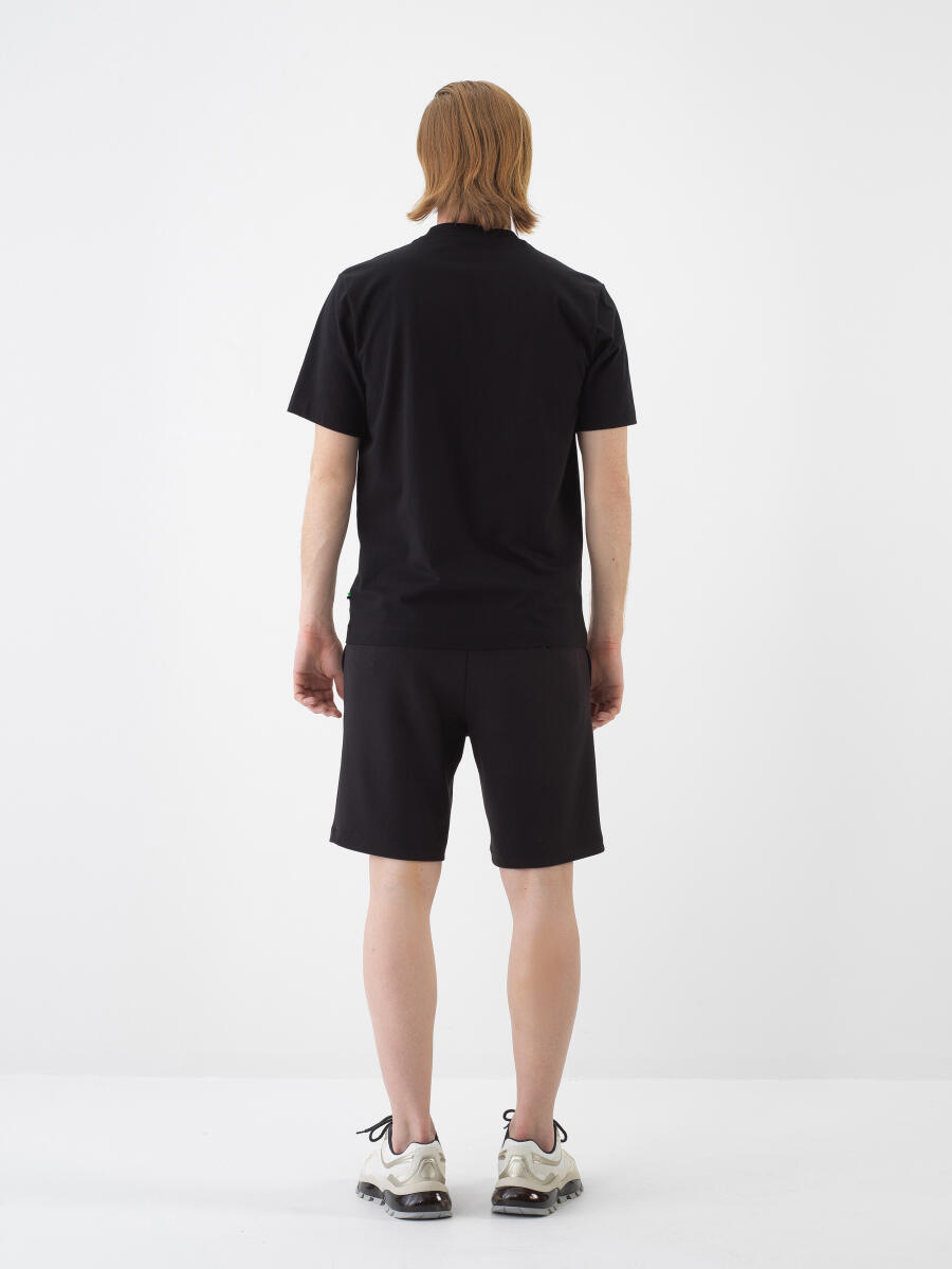 Black Regular Fit Cotton T-Shirt - 5