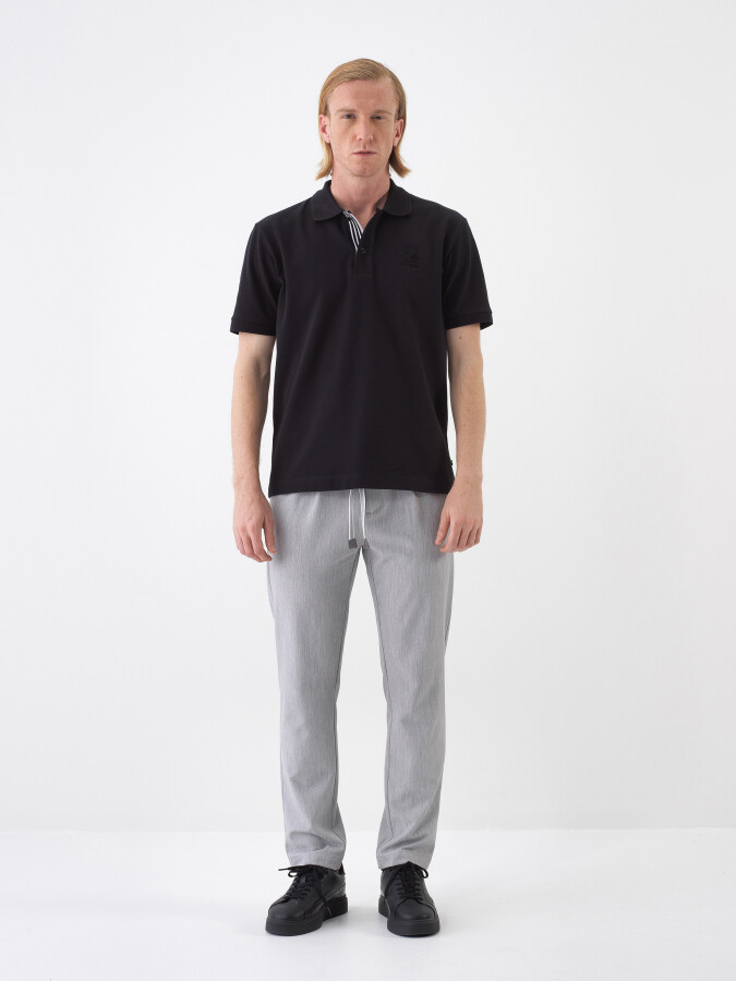 Black Regular Fit Cotton T-Shirt - 2