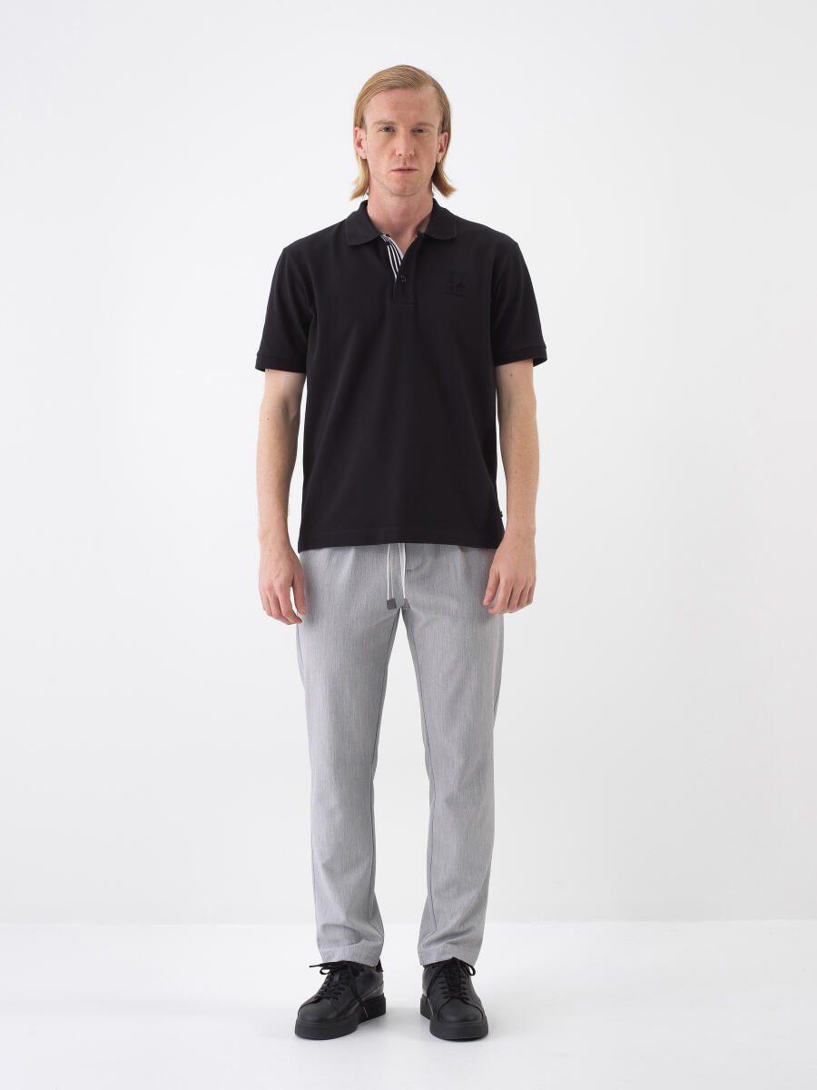 Black Regular Fit Cotton T-Shirt - 2