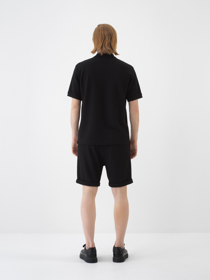 Black Regular Fit T-Shirt - 5